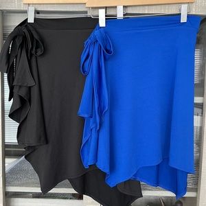 Latin ballroom practice dance skirt wrap around scarf. Set of 2. Size Large.